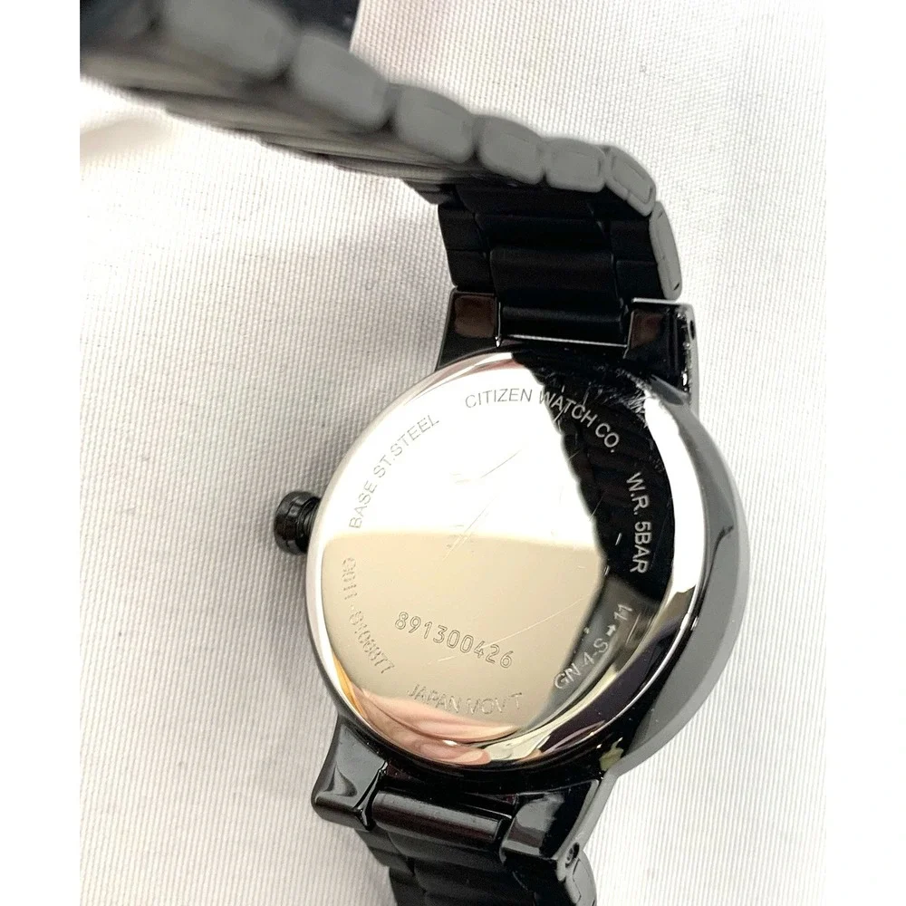 Citizen Quartz Watch Womens G011-S106877‎ Black Metal Bracelet Japan NEW BATTERY